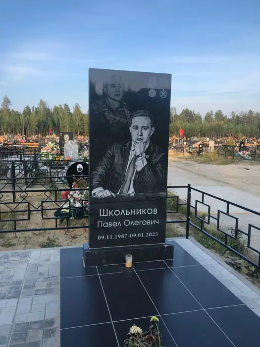 Изготовленный памятник из гранита, работа 115