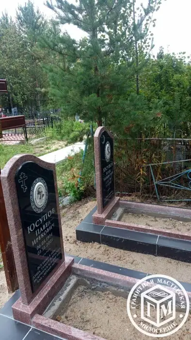 Изготовленный памятник из гранита, работа 1
