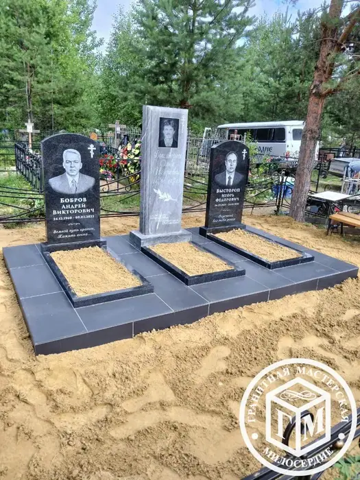 Изготовленный памятник из гранита, работа 35